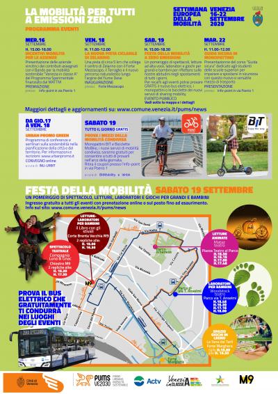 Programma Eventi settimana europea mobilità venezia 2020